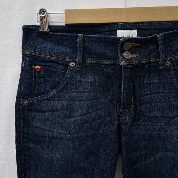 Hudson Collin Skinny Jeans Flap Pocket Dark Wash Denim Low Rise Womens 27 - Picture 14 of 15